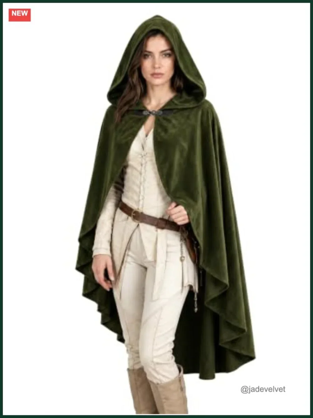 Medieval Cloak Cape Costume for Halloween Renaissance Faire, One Size